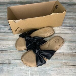 Cliffs White Mountain Sandals Favorite Womens Slide Flip Flop Size 6 New Black